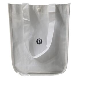 Lululemon Athletica White And Black Small Reusuable Tote